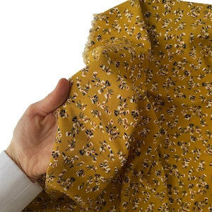 Tiny Tulip Viscose Fabric by the Meter | 100% Lightweight Drapey Rayon | Ideal for Summer Dresses, Blouses, Skirts & DIY Fashion,Width:150cm