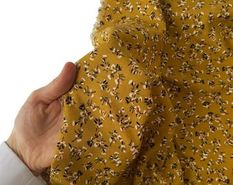 Tiny Tulip Viscose Fabric by the Meter | 100% Lightweight Drapey Rayon | Ideal for Summer Dresses, Blouses, Skirts & DIY Fashion,Width:150cm