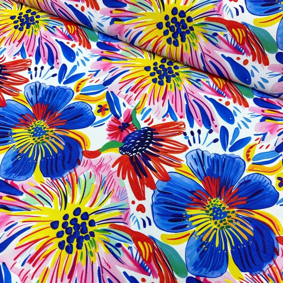 Textiles Spring Colours Spring Colors Digital Print Fabric by the Meter | Vibrant Polyester ...