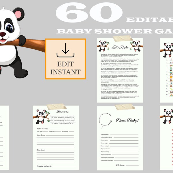 Diy Panda Party Game - Etsy