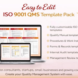 ISO 9001 QMS Template Pack: Quality Management System (Ready to Use)