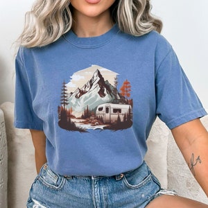 Cute Graphic Tees RV Camping Shirt Adventure Shirt Camping Tshirt Outdoors Shirt Nature Shirt Gift Camper Trendy Graphic Tee Mountain Shirt