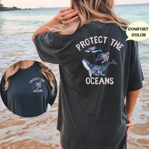 Save The Shark Shirt Shark Week Gifts Beach Tshirt Respect The Sea Life Save Turtles Tee Ocean Conservation Salty Tee Vacation Shirt Boho