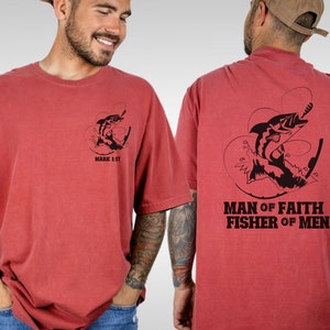 Fishing Gift For Him Fishing Shirt Christian Men Gift Fathers Day Shirt Fathers Day Gift Bible Verse Shirt Husband Fishing Gift Fishing Gift