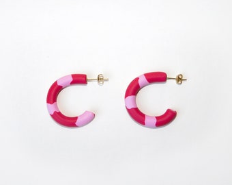 Grote Statement Hoops rood roze