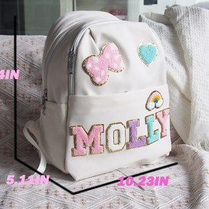 Personalized backpack Back to school Cute custom Small backpack bookbags personalized school bags Toddler Christmas gift for kids image 4