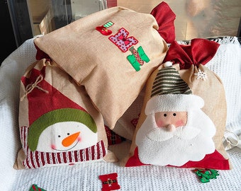 personalised santa sack, Christmas sack, Christmas nutcracker, sugar plum fairy, girl, boy, Christmas Eve box, first Christmas gift