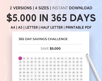 100days challenge savingリフィル 手書き数字 10000 Savings Challenge, 10,000 Challenge, 10k Dollar in 100