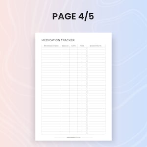 Weekly Medication Log, Printable AM PM Daily Medication Schedule, Pill ...