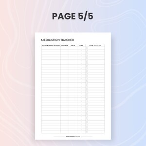 Weekly Medication Log, Printable AM PM Daily Medication Schedule, Pill Reminder, Vitamin Tracker ...