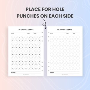 Universal 90 Day Challenge Printable Template With Rewards, Fitness ...