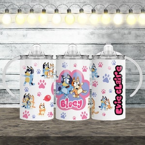 Customized Pink Bluey Sippy Cup