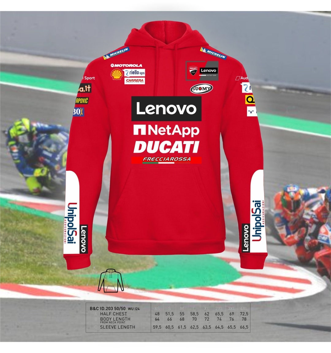 Sweatshirt moto motogp fan homme idée cadeau saison bagnaia bastianini