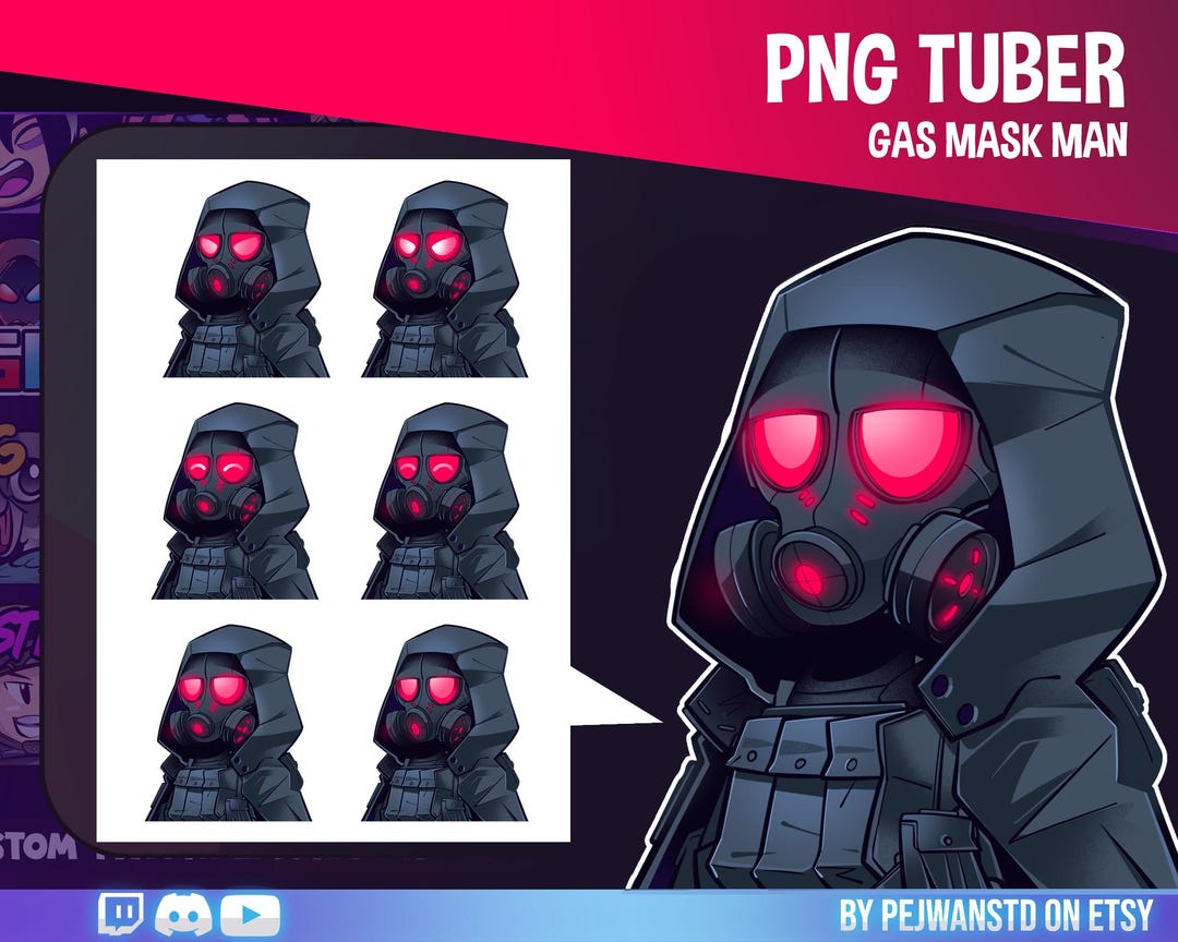 Gask Mask Man Model | Veadotube Character | Soldier | Reactive PNG ...