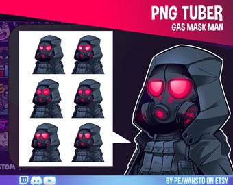 Gask Mask Man Model | Veadotube character | soldier | Reactive PNG, Giftuber, Vtuber, twitch, youtube, Model