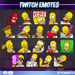 Emote di Twitch / emote / ragazzo giallo / cartone animato americano / streaming e gioco / discord