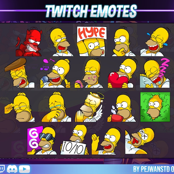 Twitch Emotes | Motiv | gelber Kerl | amerikanischer Comic | und Gaming | Zwietracht