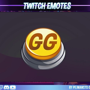 Animated emote | Twitch emote good game | GG animated emote | GG emote | animated GG emote