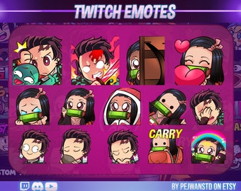 Crying Demon Girl Emote Twitch Discord Demon Kawaii 