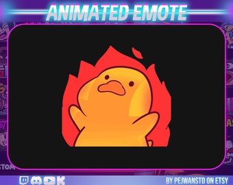 animated emote | duck emote | duck fire emote | animated duck emote | stream