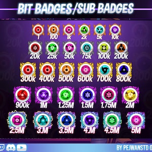 Insignias de bits / Insignias de bits de ojos / Insignias de ojos / Streaming