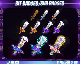 Sub badge | swords sub badges | sword | stream and game