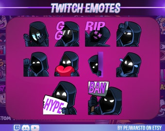 Grim Reaper Twitch Emotes, Horror Streamer Emotes (PNG)
