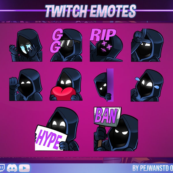 Grim reaper Twitch emotes , dark man emotes , twitch emotes , discord emotes , grim reaper emotes, horror emotes | streamer