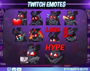 Twitch emotes | cute black creature emotes | discord emotes | stream