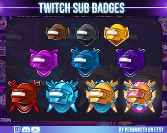 PUBG Twitch Sub Badges | Bit Badges, Discord, Youtube (PNG Files)