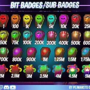Twitch bit badges | coffin bit badges | coffin badges | streaming and discord