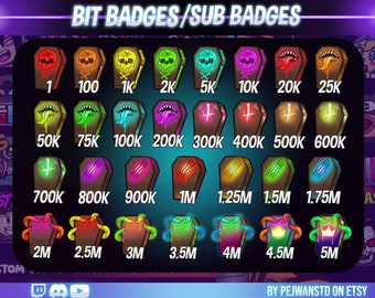 Twitch bit badges | coffin bit badges | coffin badges | streaming and discord
