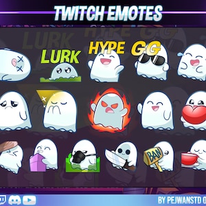 Emoticon Twitch fantasma carino / emote fantasma carino / emote discordia / emote fantasma / fantasma / fantasma carino / streaming