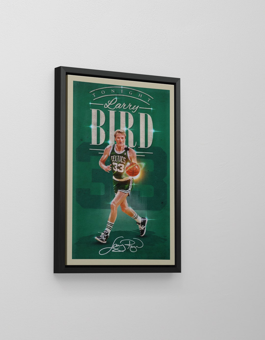 Larry Bird Wall Art Poster Boston Celtics NBA Legend Sports Etsy