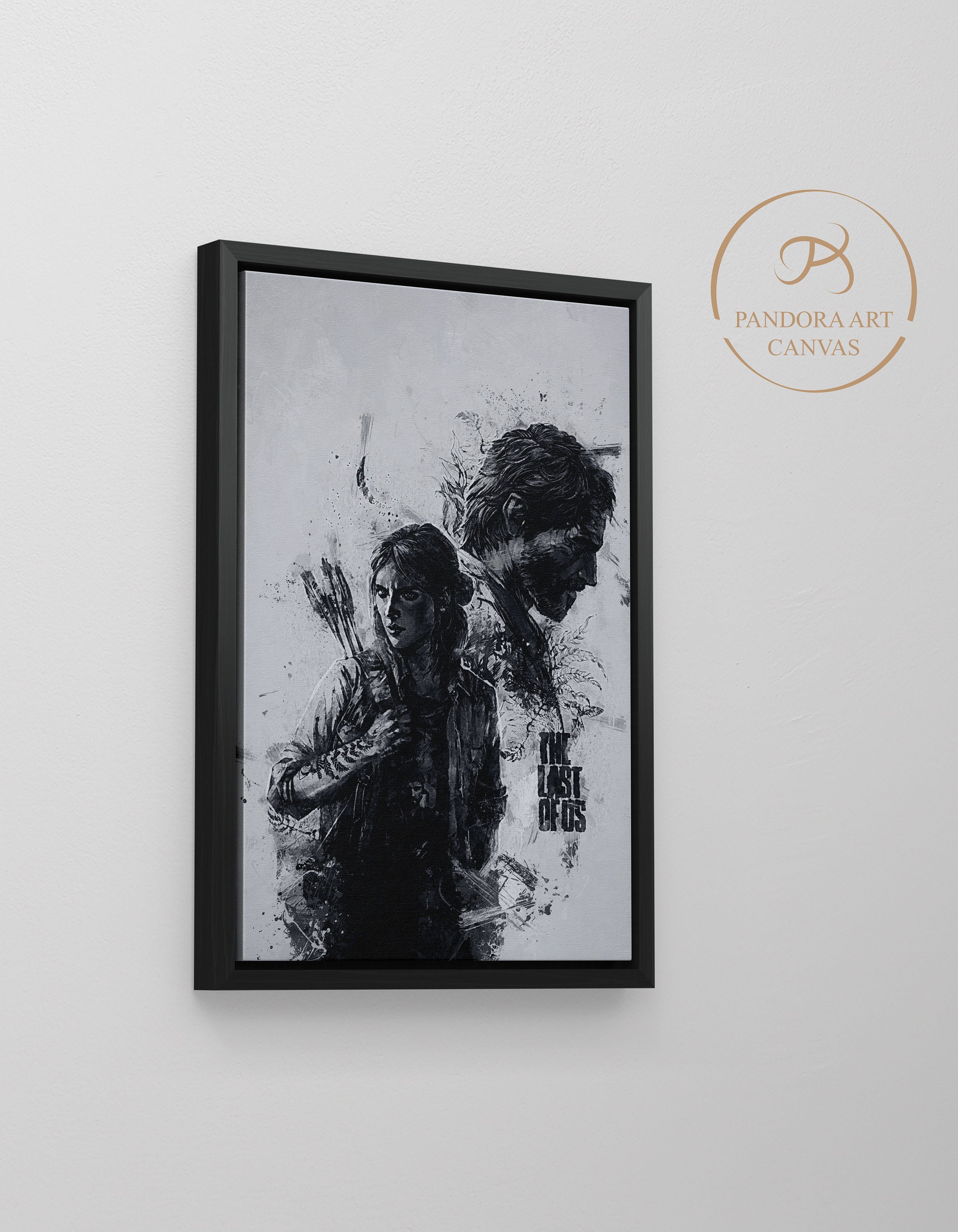 Custom Canvas Wall Decor Joel Ellie Poster The Last Of Us Wallpaper Black  And White Wall Sticker Mural Bedroom Decoration #0577# - AliExpress