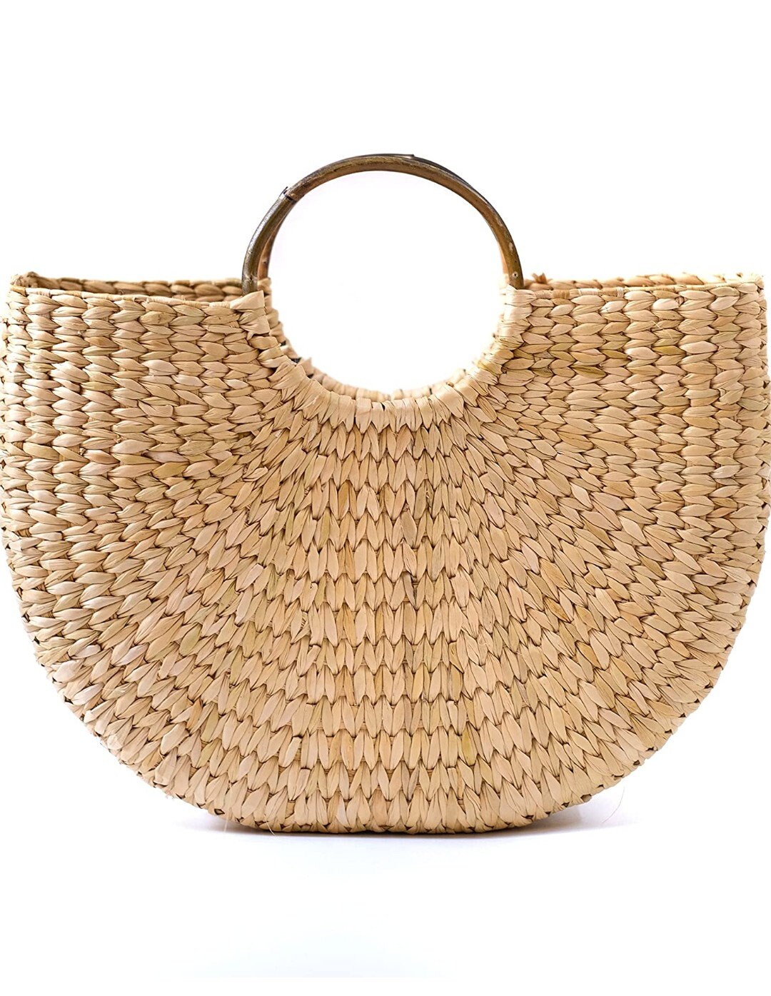 Beige Handbag Kauna Grass Bag Summer Beach Tote Bag with Tassel for Women  Girls | eBay
