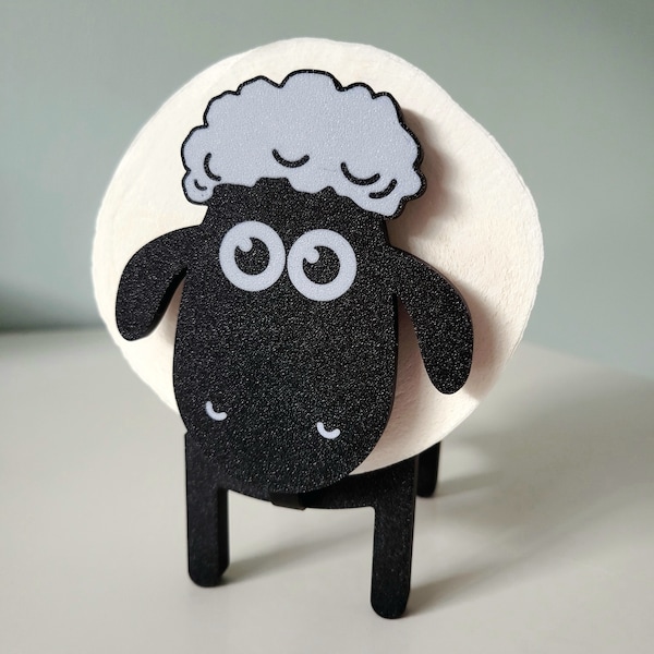 toilet paper roll holder - sheep - stl file - 3d printing