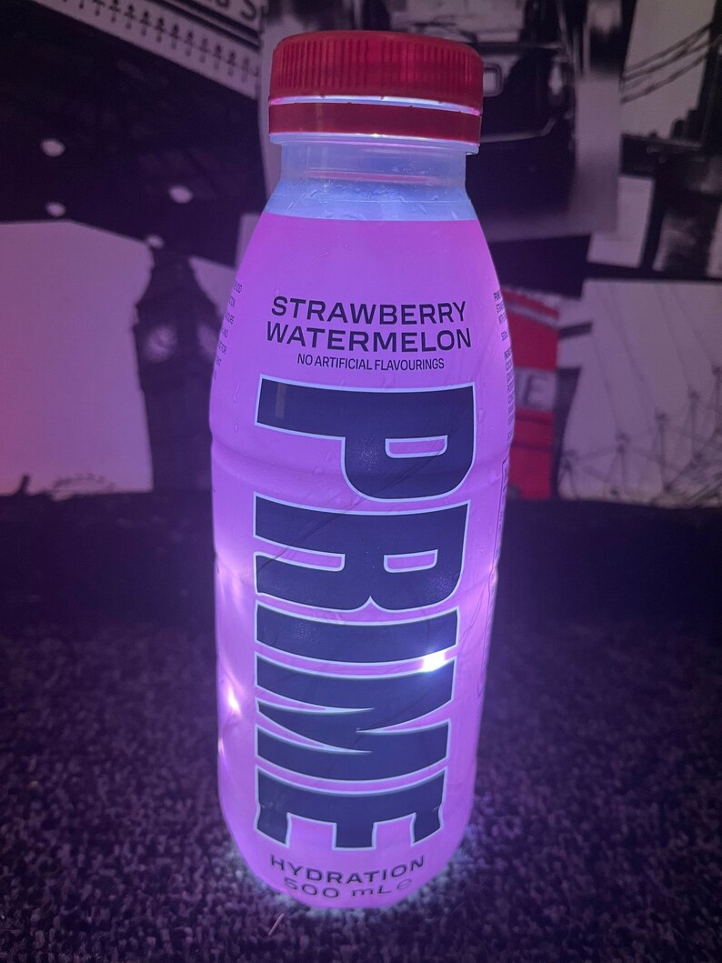 Lemonade/glowberry/ksi Prime Hydration Light up Empty Bottles Etsy UK