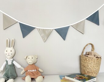 Wimpelkette Stoff / Wimpelgirlande / Babyzimmer Girlande / Kinderzimmerdeko / Geschenk zur Geburt