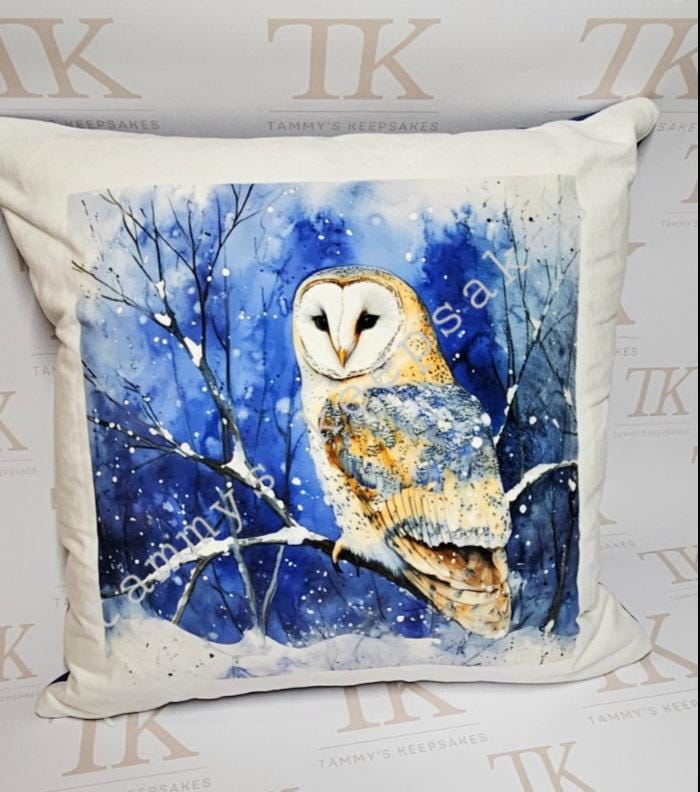blue owl cushion