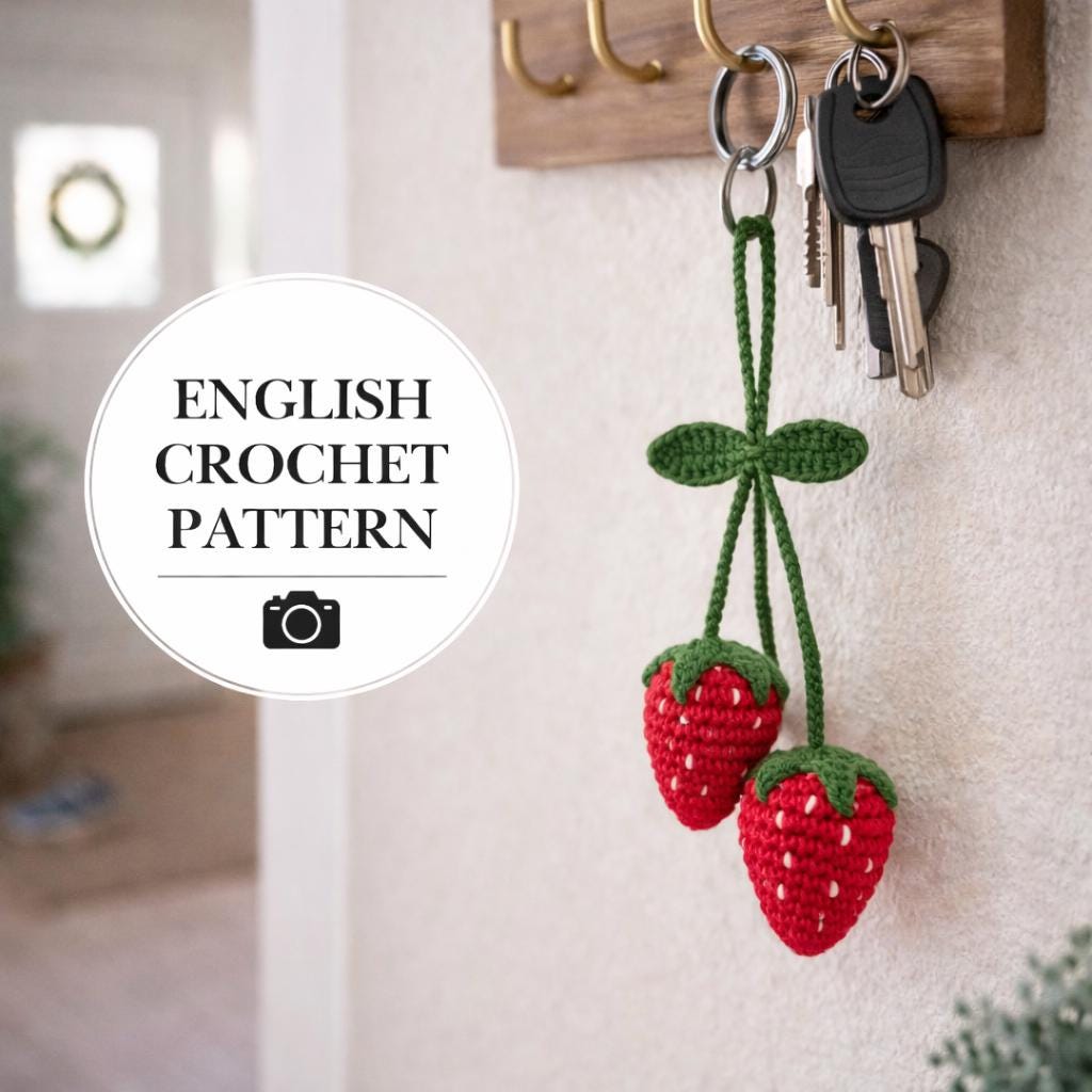 Ciondolo A Forma Di Cuore Miniblings Fragole Portachiavi - Gioielli Fatto A Mano Ho Fragola Berry Fragola Frutta Frutta Emailliert- Ciondolo Portachiavi Portachiavi Frutta Decorativi