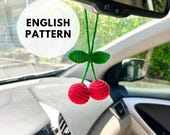 Cherry Crochet Pattern - Car Hanging & Keychain Amigurumi Tutorial