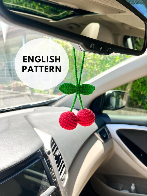 Cherry Crochet Pattern - Car Hanging & Keychain Amigurumi Tutorial