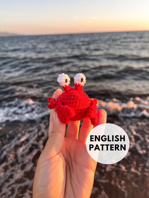 Crochet Crab Keychain Pattern Amigurumi Sea Creatures Keychain Charm Amigurumi Crab Pattern Miniature Animals Etsy Canada