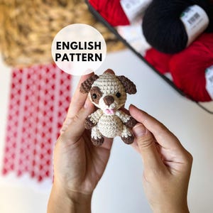 Dog Crochet Pattern: Amigurumi Mini Animal Keychain Charm (PDF Pattern)