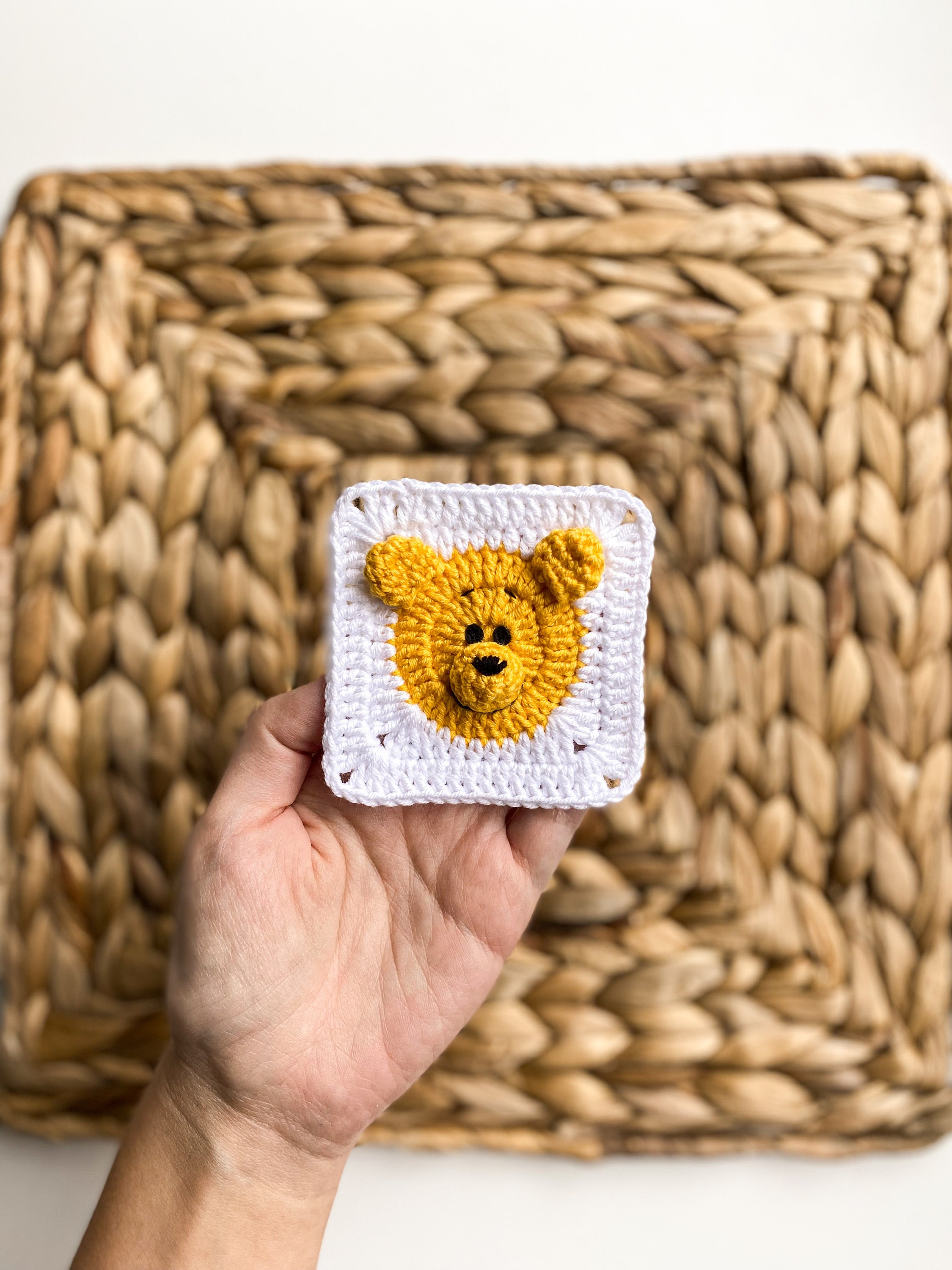 Granny Square Teddy Bear Pattern Crochet Bear Afghan Motif Etsy