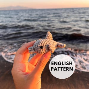 Crochet Dolphin Keychain Pattern, Amigurumi Sea Creatures, Keychain Charm, Amigurumi Dolphin Pattern, Miniature Animals