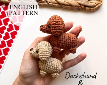 Dachshund & Golden Retriever Crochet Pattern - Amigurumi Puppy Tutorial (PDF)