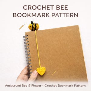 Segnalibro ape all'uncinetto - Schema PDF - Piccolo tutorial Amigurumi - Facile e adatto ai principianti