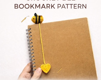 Bee Bookmark Crochet Pattern PDF - Tiny Amigurumi Tutorial - Easy Beginner Friendly